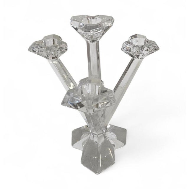 2 x four armed / Candlestick Pattern / Opera by Villeroy & Boch 1997 - 2001 Height 24 Depth 20 Width 20 cm