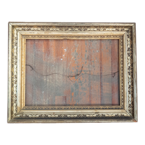 19th Century American Lemon Gold Stenciled Gilt Painting Frame