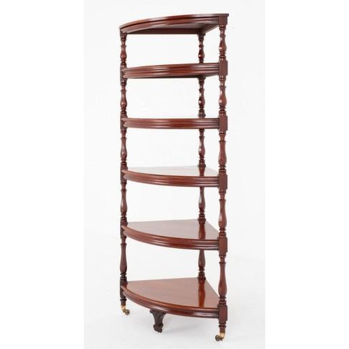 Victorian Whatnot Bookshelf in Mahogany, 1850 For Sale - Image 4 of 5