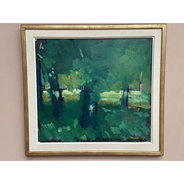 Kurt Rubank, Forest Grove, 1969, Oil Painting on Canvas, Framed For Sale - Image 18 of 18