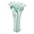 Contemporary Murano-Style Italian Sea Green Blue Ruffled Swirl Tall Vase For Sale