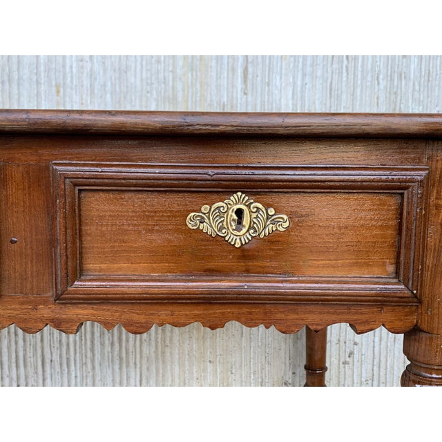 Early 20th Spanish Mobila Country Farm Desk with, Side Table or Butcher Block For Sale - Image 13 of 18