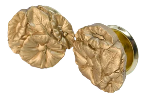 Metallic Petunia Handcrafted Flower Drawer Knobs Made to Order by Firebird Furniture - a Pair