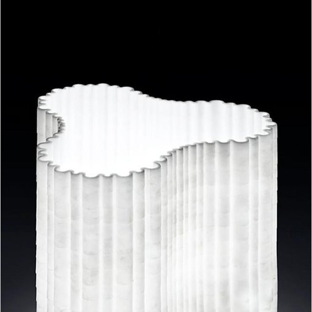 Stripes a4 decorative table lamp in afyon white marble by bufalini marmi dimensions: ø 29 x h 36 cm. Materials: afyon...