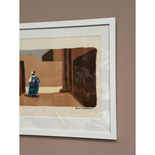 Lars Norrman, Figure in a Sunlit Desert, 1950s, Lithograph, Framed For Sale - Image 6 of 18