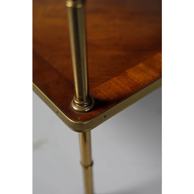 Traditional Beacon Hill Table - Mahogany Veneer and Brass For Sale - Image 3 of 8