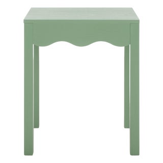 Litith Square Wave Accent Table in Sage For Sale