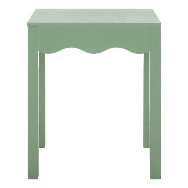 Litith Square Wave Accent Table in Sage For Sale