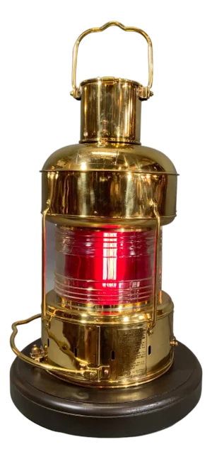 Japanese Ship's Lantern of Solid Brass by Nippon Sento Co. LTD
