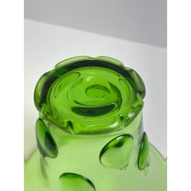 Glass Art Deco Green Glass Vase by Wolfgang von Wersin, 1920s For Sale - Image 7 of 10