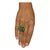 Bochic "Orient" Vintage Peridot & Green Amethyst Ring Set In 18K Gold & Silver For Sale In New York - Image 6 of 7