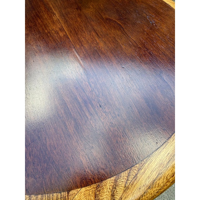 Lane Furniture Lane Perception Walnut Ash Round Table 1968 For Sale - Image 4 of 11