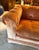 Peach 1980s Henredon Schoonbeck Peach Velvet Tuxedo Sofa For Sale - Image 8 of 11