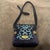 1970s Gorgeous Blue and Turquoise Velvet and Brass Shoulder Bag by Beghé Reation For Sale - Image 13 of 14