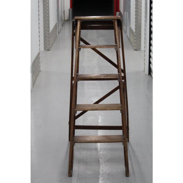 Wood step ladder shelf Library stairs Library ladder Stepladder Bed steps Library stool Bed stairs Carved stairs Step...