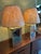 You are viewing a very cool pair of Brass + Chrome Mixed Metal Table Lamps by Raymor c1970s. The design features hazy...