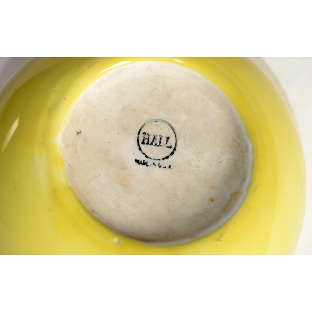 1940 Art Deco Hall California Yellow Art Deco Ball Glazed Pottery Stoneware Pitcher For Sale - Image 13 of 15