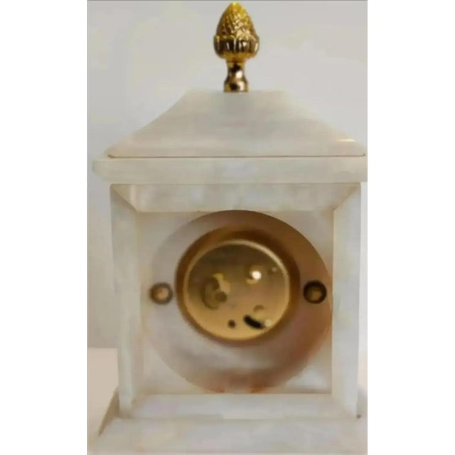 1930s Dunhill Art Deco Marble and Lapis Lazuli Mantel Clock For Sale In Atlanta - Image 6 of 11