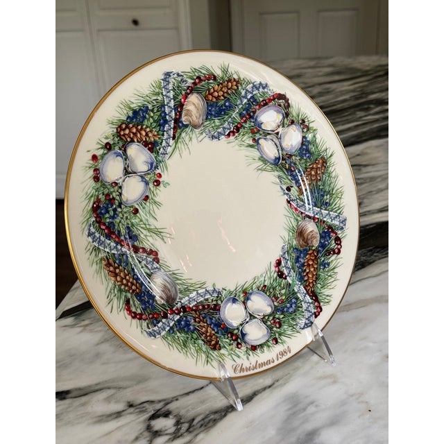 Lenox 1984 Lenox Colonial Christmas Wreath Issue Rhode Island For Sale - Image 4 of 11