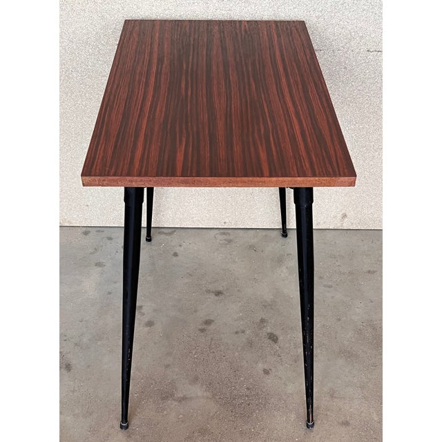 Mid Century Modern School Desk With Drawer and Iron Legs, 8 Pieces Available For Sale - Image 10 of 12