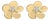 10K Yellow Gold 1/3 Cttw Lab Grown Diamond Flower Petal Stud Earrings For Sale