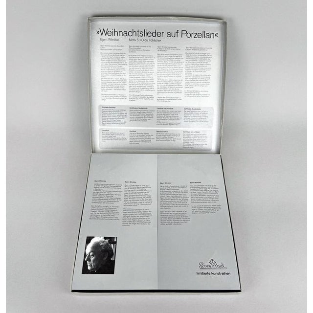 Gold Christmas Porcelain Plate by Bjorn Wiinblad for Rosenthal, 1987 For Sale - Image 8 of 10