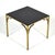 Metal Pair of Brass Side Tables with Black Glass Tops For Sale - Image 7 of 8