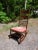 Wood Antique Spoon Carved Solid Oak Spindle Back Rocker Needlepoint Rocking Chair For Sale - Image 7 of 12