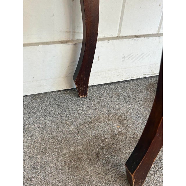 1930s 1930s Velvet-Top Wood Storage Stool For Sale - Image 5 of 9