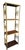 Fantastic vintage postmodern etagere with an unusually sculptural hand-worked iron frame. The tall open form features...