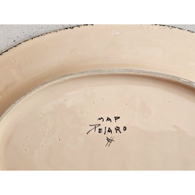 Vintage Italian Hand-Painted Fish Plates by Map Pesaro, 1950s Set of 6 For Sale - Image 9 of 11