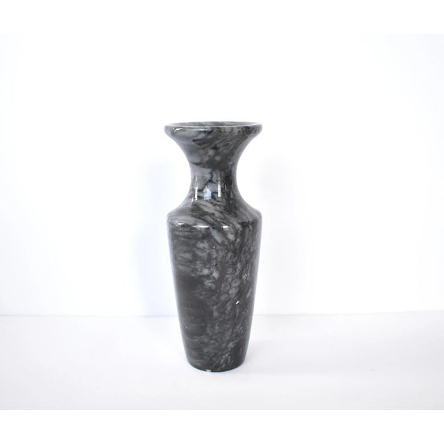Mid 20th Century Collection of 3 Vintage Grey Marble Vases For Sale - Image 5 of 11