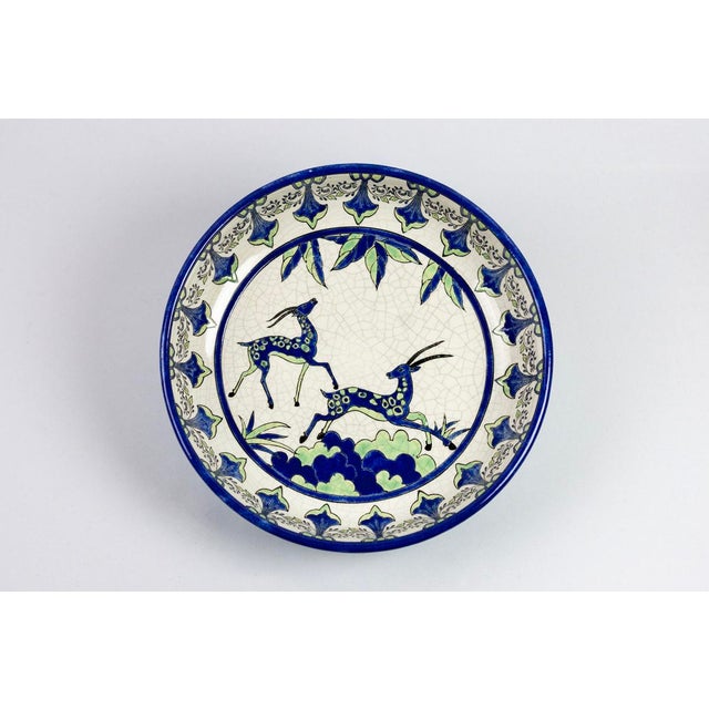 Crackle-Glazed Earthenware Bowl from Boch Frères, 1980s For Sale - Image 4 of 11