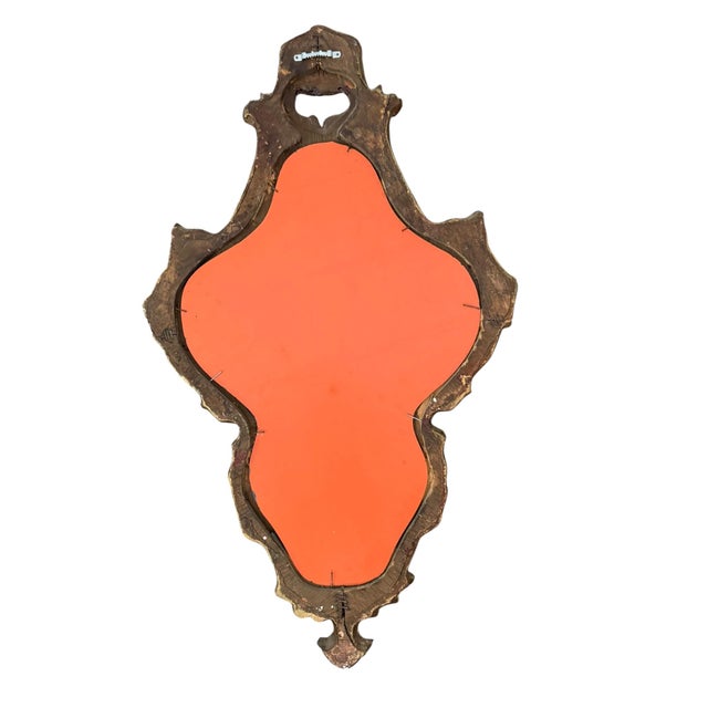Glass Mid 20th Century Vintage Italian Florentine Rococo Revival Gilt Mirror For Sale - Image 7 of 9
