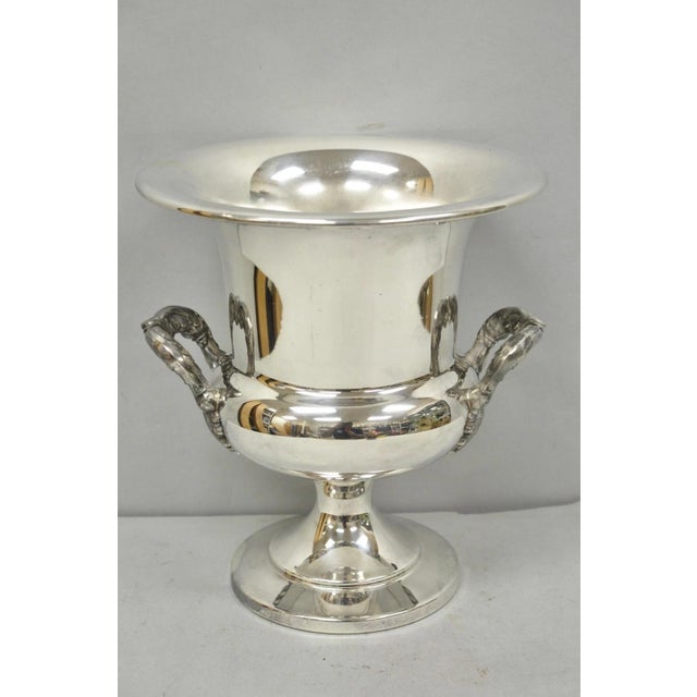 Vintage Poole Regency Silver Plated Trophy Cup Urn Champagne Chiller Ice Bucket For Sale - Image 14 of 14