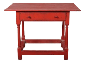 English Painted Lamp Table, 1760s