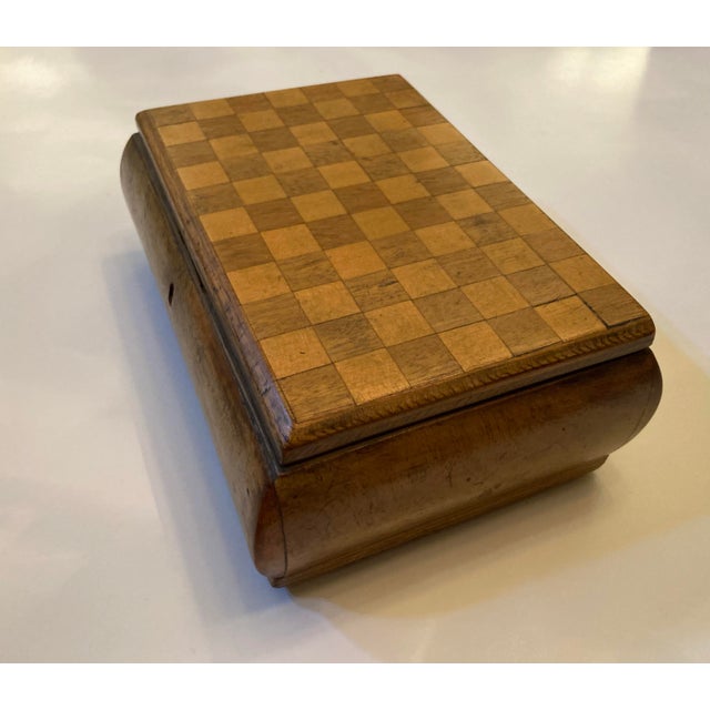 Antique Pear Wood Cushion Shape Decorative Small Wood Box For Sale - Image 9 of 12