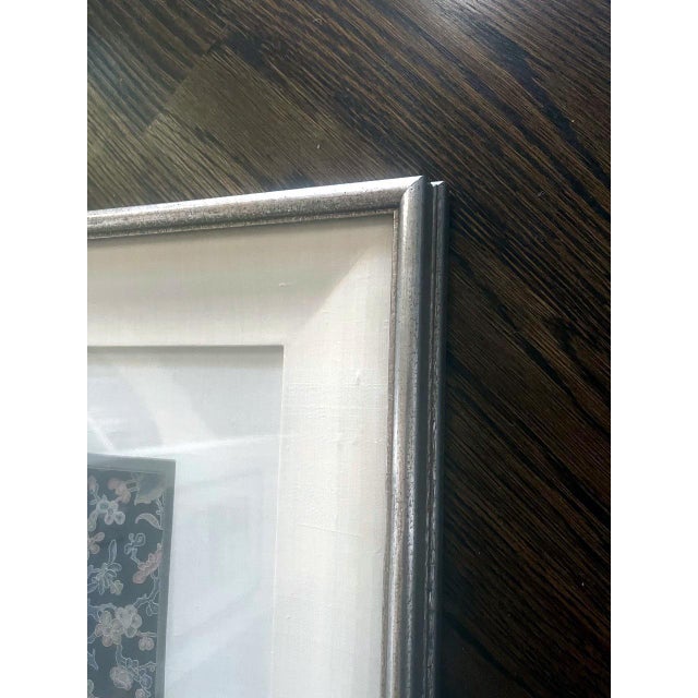 White Framed Chinese Antique Textile Qing Dynasty Provenance For Sale - Image 8 of 15