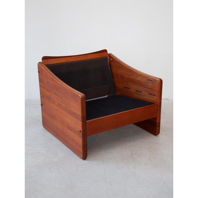 Set of Scandinavian Modern Brutalist Pine Lounge Chairs, 1970s For Sale - Image 11 of 15