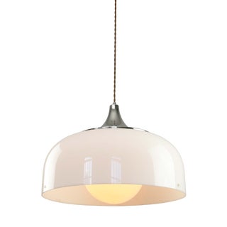 Large Space Age Pendant Light in White from Guzzini, 1970s For Sale
