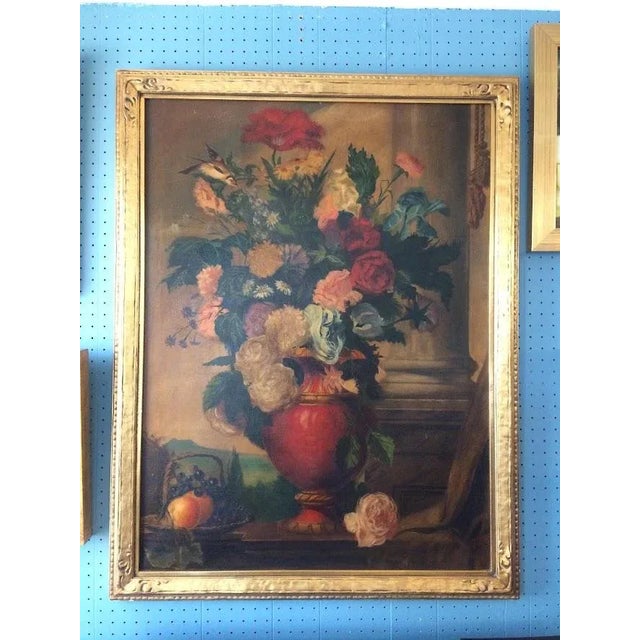 Item: Antique Painting on Canvas, Framed. Age & Condition: Circa 1930. Small tear to the painting. Some signs of age....