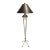 1980s Post-Modern Brass and Metal Floor Lamp With Black Shade by Hart Associates - Art Deco Style For Sale