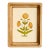 Original Hand-Painted Brown Floral Motif Painting in an Oakwood Frame For Sale