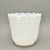 • This classic mid-century milk glass “dot and dash” planter features a striking hobnail texture and 2 opposing columns of...