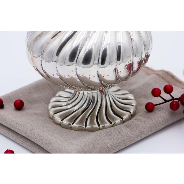 Spiral Gummed Silver Jug with Scalloped Rim, in Good conditions. Designed 1920 to 1949