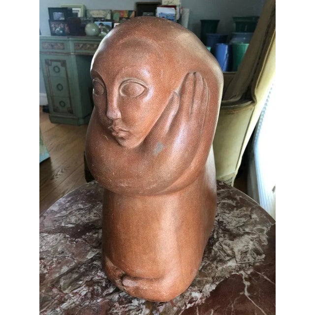 1950s 1950s Mid-Century Modern Abstract Statue of a Woman For Sale - Image 5 of 13
