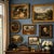 A beautifully framed print after H. Vernet, presented in a gold frame with a rich red velvet inner liner and a brass...