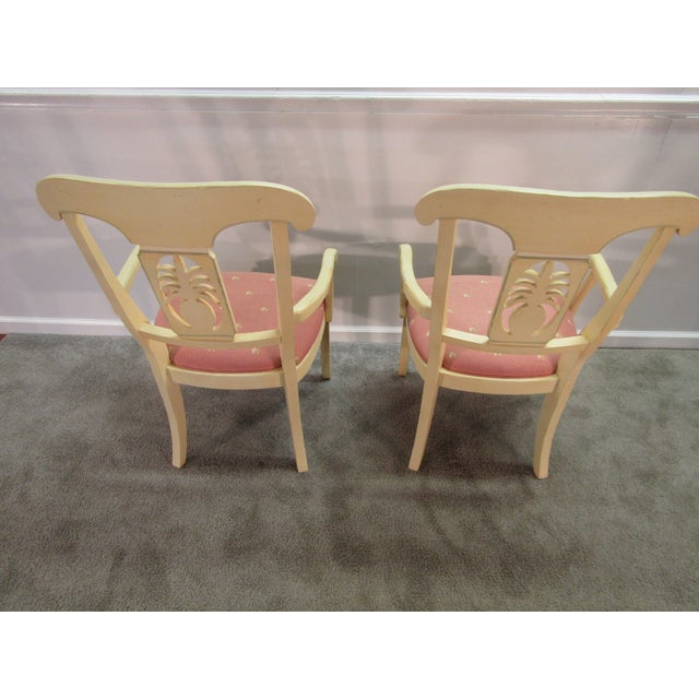 Ethan Allen Legacy Collection Pair of Cream Colored Arm Chairs For Sale - Image 10 of 11