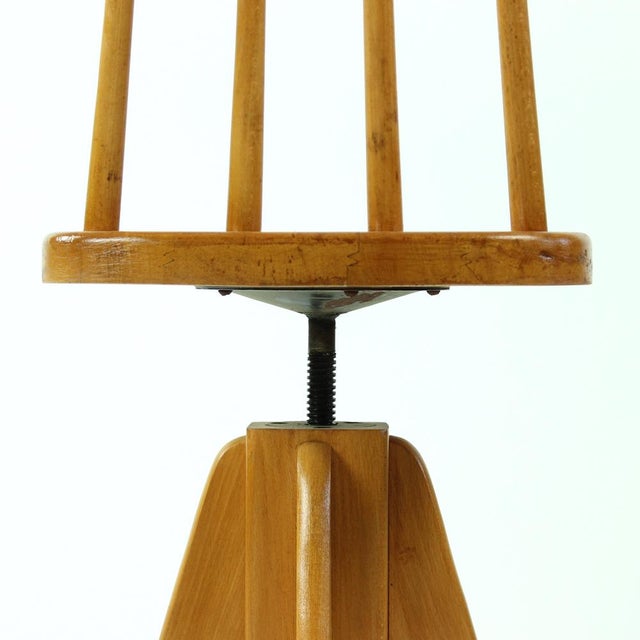 Vintage Swivel Piano Stools, Czechoslovakia, 1960s, Set of 4 For Sale - Image 10 of 13
