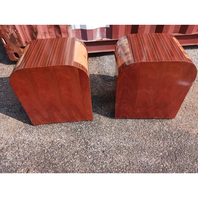 Late 20th Century Art Deco Bentwood 3 Drawer Nightstands, Pair For Sale In Houston - Image 6 of 6